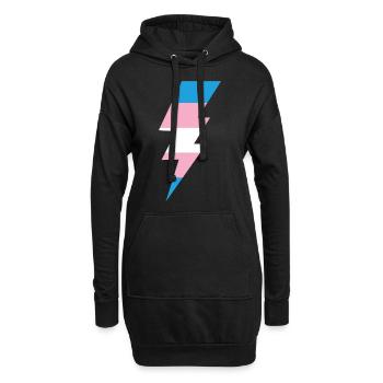 Transgender Trans LGBT Pride - Hoodie-Kleid - Schwarz - Vorne
