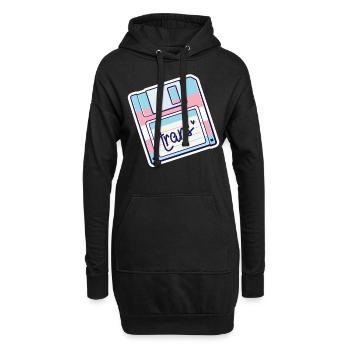 Transgender Trans LGBT Pride - Hoodie-Kleid - Schwarz - Vorne