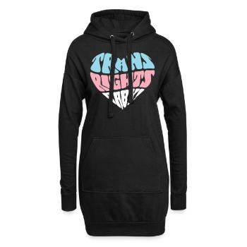 Transgender Trans LGBT Pride - Hoodie-Kleid - Schwarz - Vorne