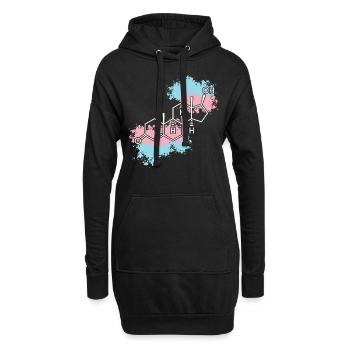 Transgender Trans LGBT Pride - Hoodie-Kleid - Schwarz - Vorne