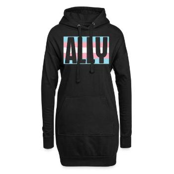 Transgender Trans LGBT Pride - Hoodie-Kleid - Schwarz - Vorne