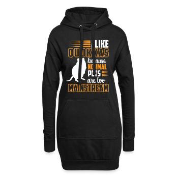 Quokka sind spannend Beuteltier Quokka - Hoodie-Kleid - Schwarz - Vorne