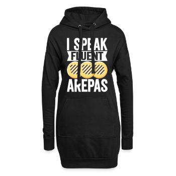 Venezolanische Arepas - Hoodie-Kleid - Schwarz - Vorne