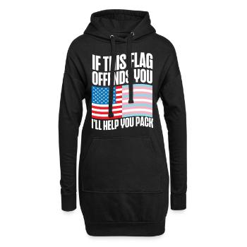 Transgender Trans LGBT Pride - Hoodie-Kleid - Schwarz - Vorne