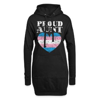 Transgender Trans LGBT Pride - Hoodie-Kleid - Schwarz - Vorne