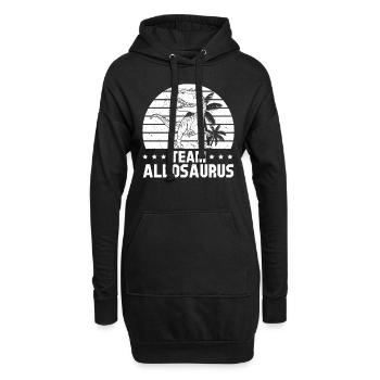 Équipe Allosaurus - Dinosaure Drôle Dino - Sweat-shirt à capuche long Femme - noir - Devant