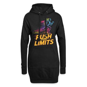 Motivation pour les coureurs et les athlètes - Sweat-shirt à capuche long Femme - noir - Devant