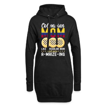 Arepas vénézuélienne - Sweat-shirt à capuche long Femme - noir - Devant