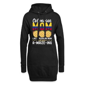 Venezolanische Arepas - Hoodie-Kleid - Schwarz - Vorne