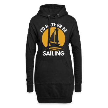 Voile Dicton Voile Humour Marin - Sweat-shirt à capuche long Femme - noir - Devant