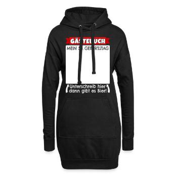 50. Geburtstag Gästebuch 50 Jahre alt Geschenk - Hoodie-Kleid - Schwarz - Vorne