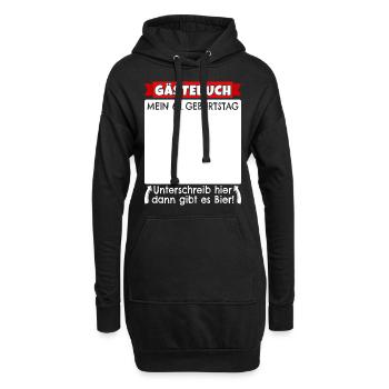 60. Geburtstag Gästebuch 60 Jahre alt Geschenk - Hoodie-Kleid - Schwarz - Vorne