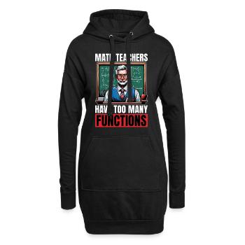 Les professeurs de mathématiques ont trop de mathématiques - Sweat-shirt à capuche long Femme - noir - Devant