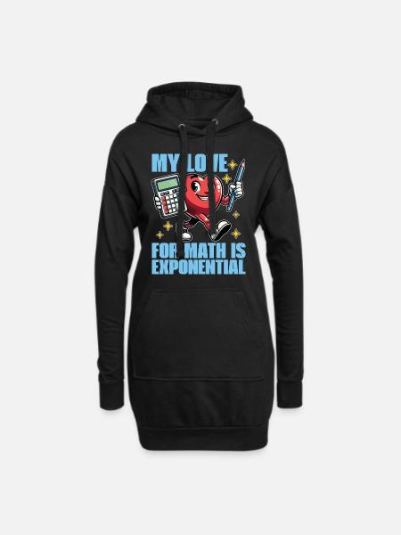 Mathematician My Love For Math Is Mathematical - Hoodie-Kleid - Schwarz