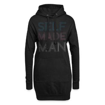 Fierté LGBT transgenre - Sweat-shirt à capuche long Femme - noir - Devant