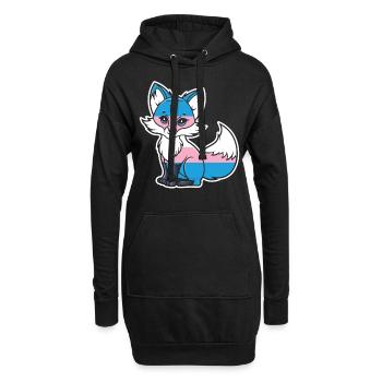 Fierté LGBT transgenre - Sweat-shirt à capuche long Femme - noir - Devant
