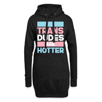 Fierté LGBT transgenre - Sweat-shirt à capuche long Femme - noir - Devant