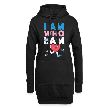 Transgender Trans LGBT Pride - Hoodie-Kleid - Schwarz - Vorne
