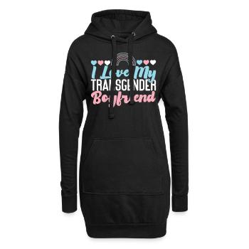 Transgender Trans LGBT Pride - Hoodie-Kleid - Schwarz - Vorne