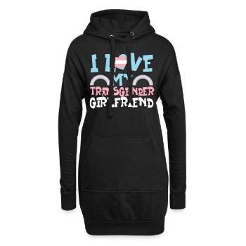 Transgender Trans LGBT Pride - Hoodie-Kleid - Schwarz - Vorne