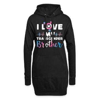 Transgender Trans LGBT Pride - Hoodie-Kleid - Schwarz - Vorne