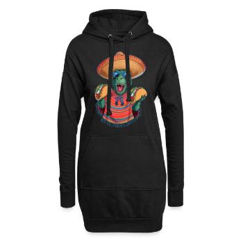 Taco Rex – C’est l’heure de la fiesta ! - Sweat-shirt à capuche long Femme - noir - Devant