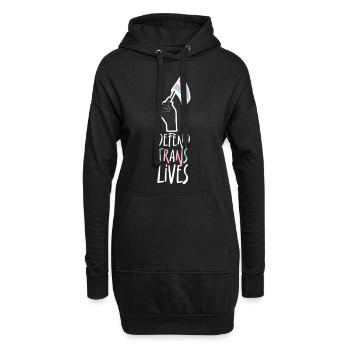Transgender Trans LGBT Pride - Hoodie-Kleid - Schwarz - Vorne