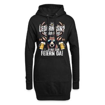 Trachtenshirt Herren Trachten T-Shirt Lederhose - Hoodie-Kleid - Schwarz - Vorne