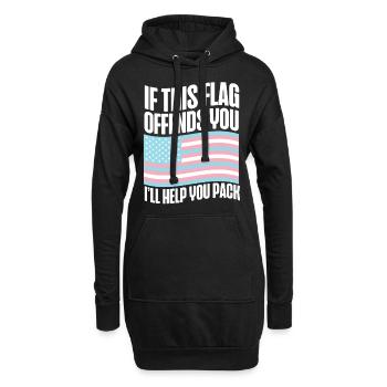 Transgender Trans LGBT Pride - Hoodie-Kleid - Schwarz - Vorne