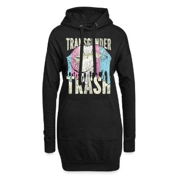 Transgender Trans LGBT Pride - Hoodie-Kleid - Schwarz - Vorne