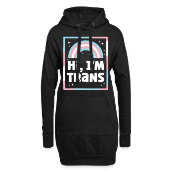 Transgender Trans LGBT Pride - Hoodie-Kleid - Schwarz - Vorne