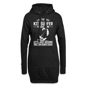 Watersports Kiteboarding - I am the best - Hoodie-Kleid - Schwarz - Vorne