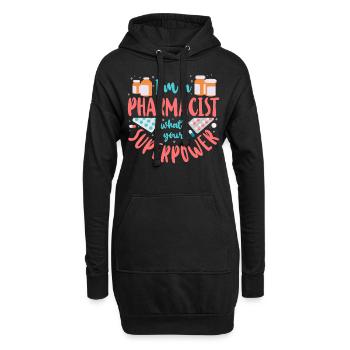 Pharmacy Tech Technician - Hoodie-Kleid - Schwarz - Vorne