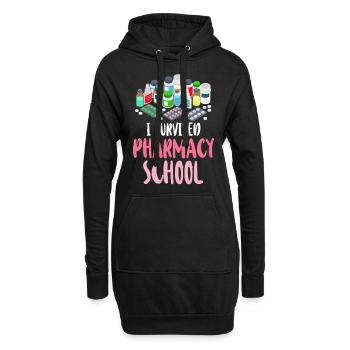 Pharmacy Tech Technician - Hoodie-Kleid - Schwarz - Vorne