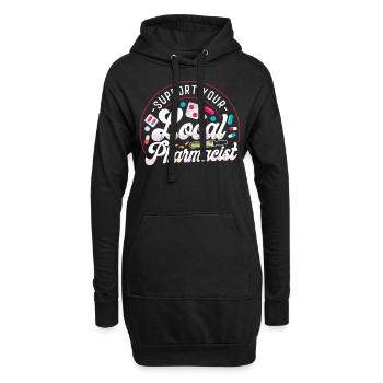 Pharmacy Tech Technician - Hoodie-Kleid - Schwarz - Vorne