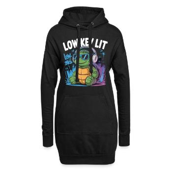 Crapaud relaxant dans un style discret - Sweat-shirt à capuche long Femme - noir - Devant
