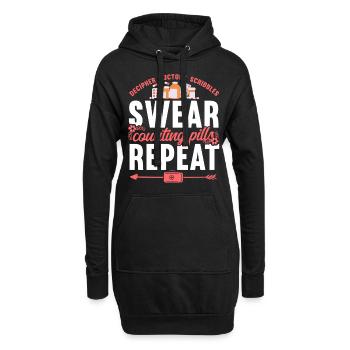 Pharmacy Tech Technician - Hoodie-Kleid - Schwarz - Vorne