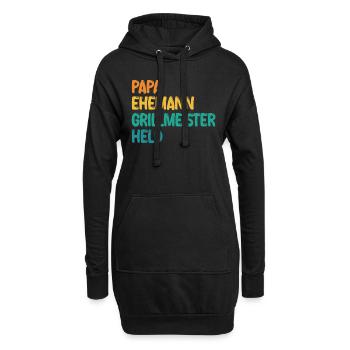 Papa Mari Grill Master Hero - Sweat-shirt à capuche long Femme - noir - Devant