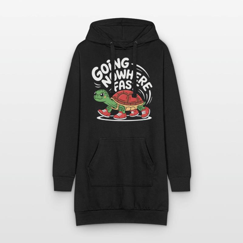 Rythme de tortue avec style Sweat-shirt à capuche long Femme