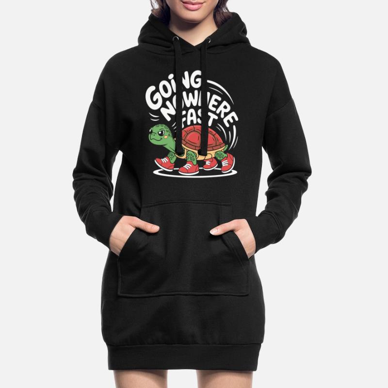 Rythme de tortue avec style Sweat-shirt à capuche long Femme