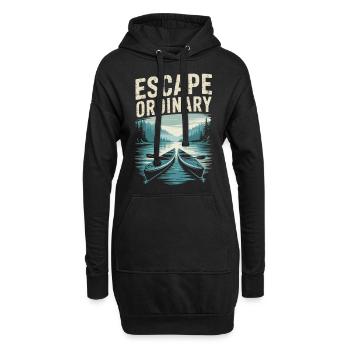 Escape Ordinary Nature Adventure Chemise - Sweat-shirt à capuche long Femme - noir - Devant