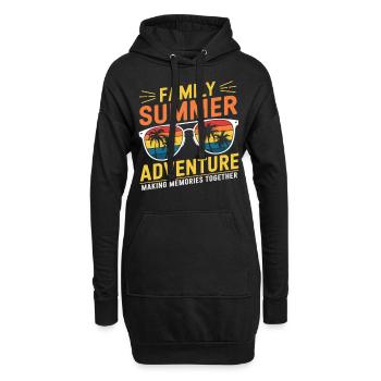 Vacances d’été en famille 2025 - Sweat-shirt à capuche long Femme - noir - Devant