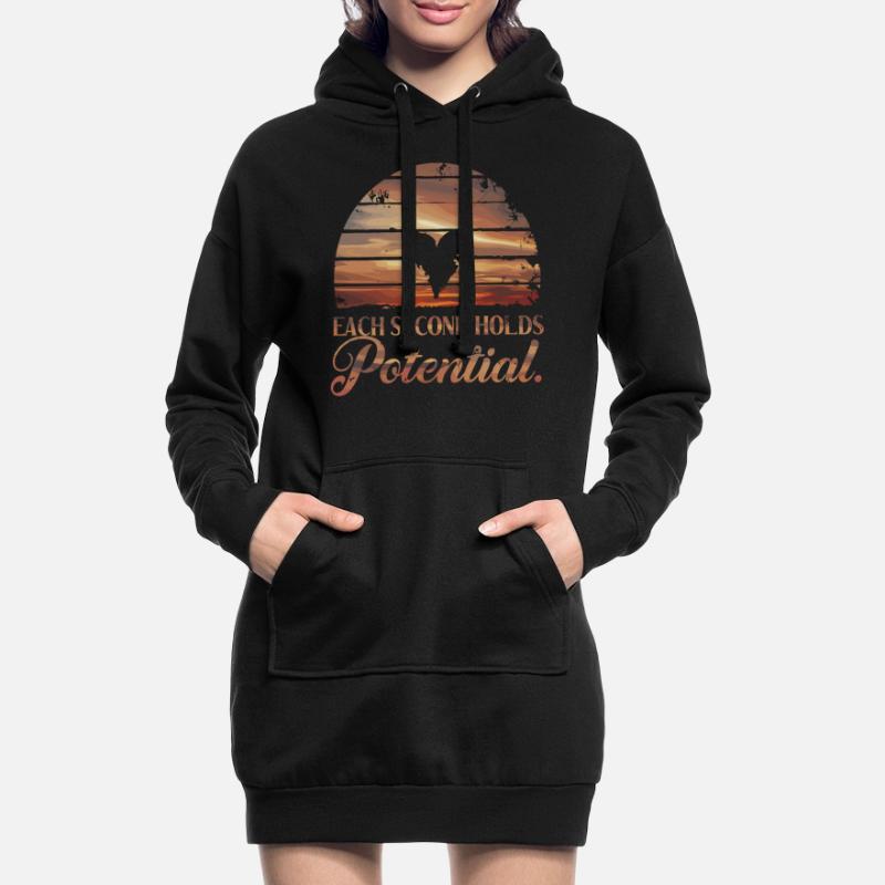 Every moment counts, seize every second Hoodie Dress