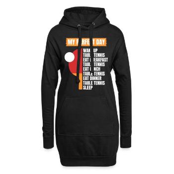 Tischtennis Spruch Tischtennis Humor - Hoodie-Kleid - Schwarz - Vorne