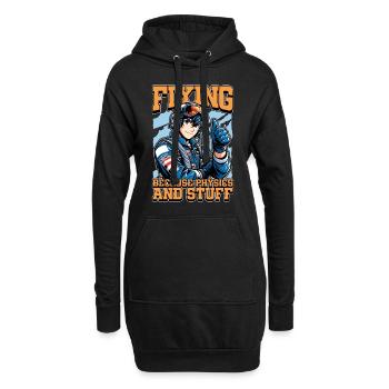 Aerobatic Pilot Flying Because Physics Aviation - Hoodie-Kleid - Schwarz - Vorne