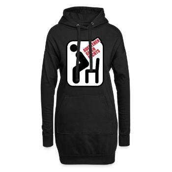 Aufstehen Gegen Rechts - Gegen Rechts, gegen Hetze - Hoodie-Kleid - Schwarz - Vorne