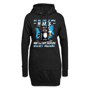 So besoffen wie heute Waschbär | Grillparty | Bier - Hoodie-Kleid - Schwarz - Vorne