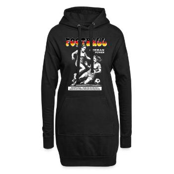 Deutscher Frauenfußball Shirt: Spielfreude pur - Hoodie-Kleid - Schwarz - Vorne