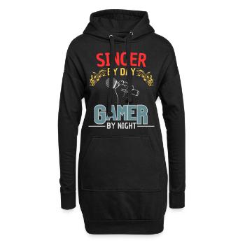 Zocker & Sänger Gaming Gesangverein - Sweat-shirt à capuche long Femme - noir - Devant
