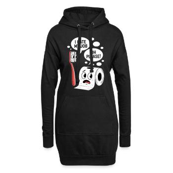 Drôle Comique Dicton Sarcastique Drôle - Sweat-shirt à capuche long Femme - noir - Devant